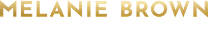 Mel Brown Gold Logo Word Strapline